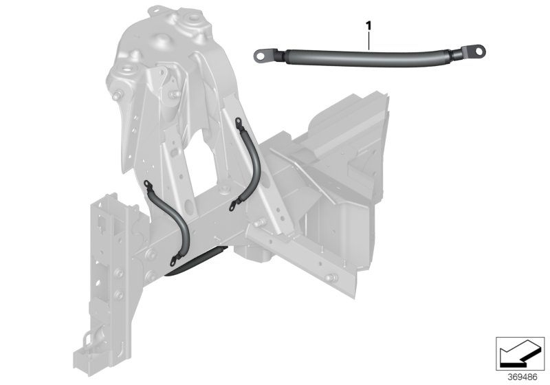 Провод на массу для BMW I01 i3 60Ah Rex IB1 (схема запчастей)
