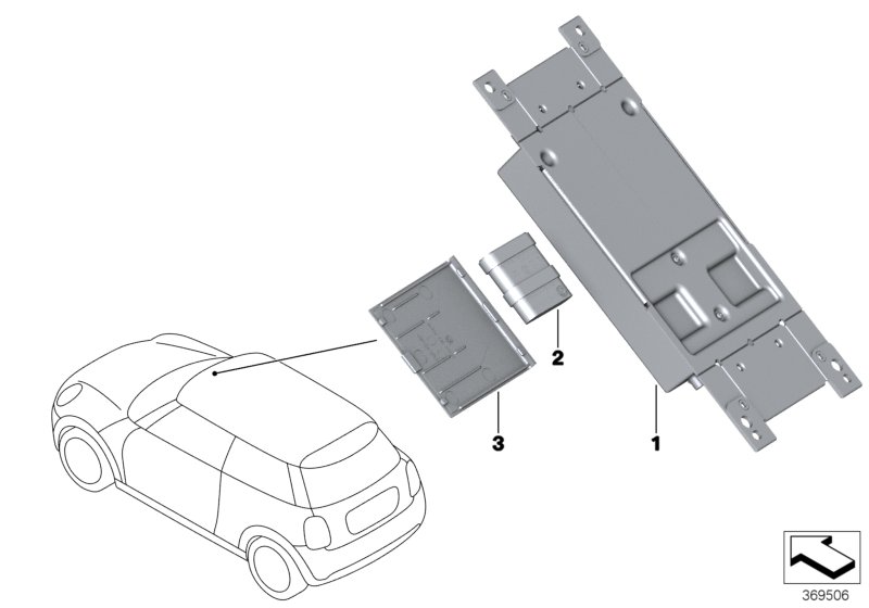 ЭБУ телематических услуг для BMW F60 Cooper B36C (схема запчастей)
