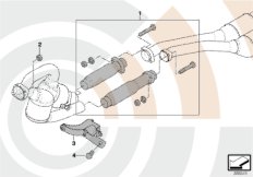 Гибкая трубка ремонтного комплекта для BMW E39 525d M57 (схема запасных частей)