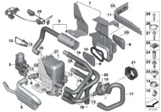 Автономная система отопления для BMW F26 X4 20iX N20 (схема запасных частей)