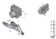 Гидроагрегат DSC/ЭБУ/кронштейн для BMW F48N X1 20d B47D (схема запасных частей)