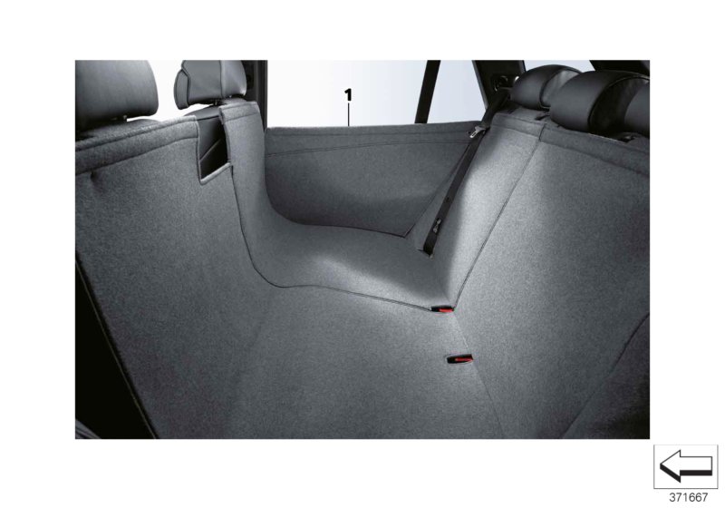 Покрывало для задних сидений для BMW F36 435dX N57Z (схема запчастей)
