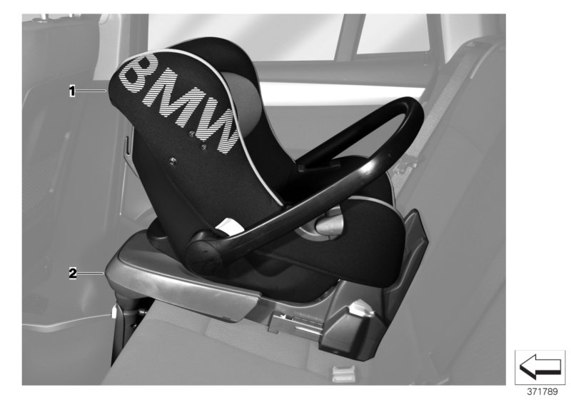 Детское сиденье BMW Baby Seat 0+ для BMW E46 330xi M54 (схема запчастей)