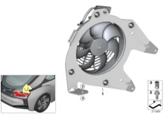 дополнительный вентилятор для BMW I15 i8 B38X (схема запасных частей)