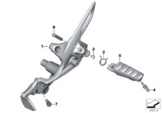 Система упоров для ног для MOTO K73 F 800 R (0217,0227) 0 (схема запасных частей)