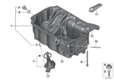 Масляный картер/маслоизмерит.приспособл. для BMW F48 X1 18i B38C (схема запасных частей)