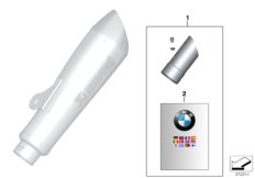 Вставка глушителя для BMW K21 R nineT (0A06, 0A16) 0 (схема запасных частей)