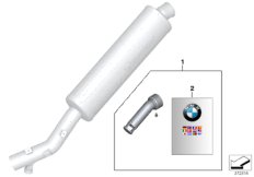 Вставка глушителя для BMW K72 F 800 GS 13 (0B02, 0B12) 0 (схема запасных частей)