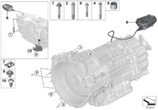 Крепление/дополнит.элементы КПП для BMW F83N M4 S55 (схема запасных частей)