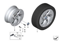 Л/с диск BMW турбинный дизайн 406 - 16'' для BMW F20N 120d B47 (схема запасных частей)