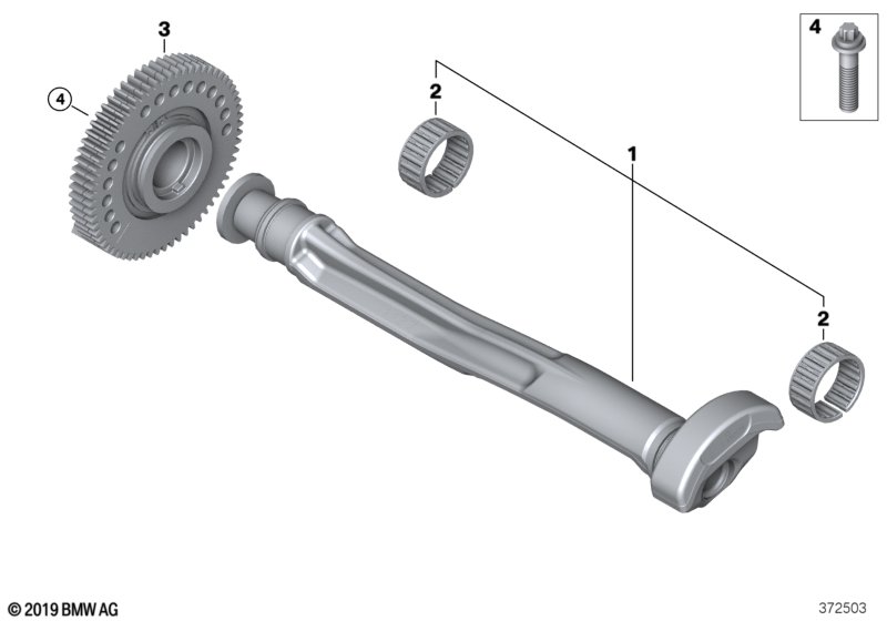 Балансир кривошипно-шатунного механизма для MINI F56 One D B37A (схема запчастей)