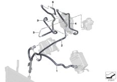 Шланги системы охлаждения для BMW F16 X6 50iX 4.4 N63N (схема запасных частей)