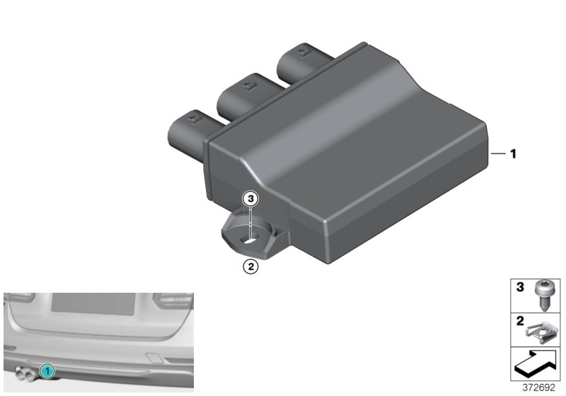Блок управления Smart Opener для BMW F32 435iX N55 (схема запчастей)