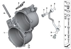 Элементы крепления генератора для BMW RR1 Phantom N73 (схема запасных частей)