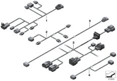 Различные дополнительные жгуты проводов для BMW F26 X4 30dX N57N (схема запасных частей)