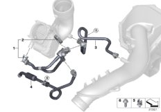 Клапан вент.топл.бака / трубопроводы для BMW F83N M4 S55 (схема запасных частей)