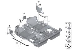 облицовка днища для MINI F57 Cooper SD B47 (схема запасных частей)
