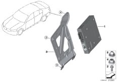 ТВ-модуль / держатель для BMW G30 530iX B48 (схема запасных частей)