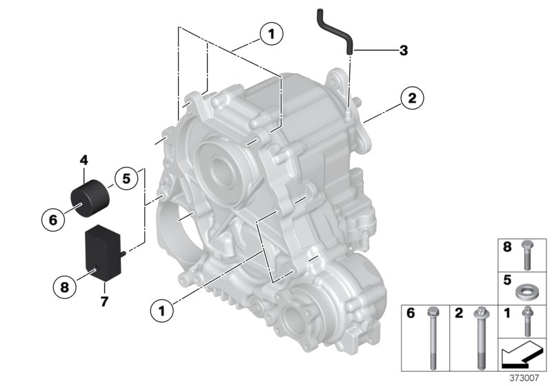 Крепление/дополнит.элементы КПП для BMW F32 420iX B48 (схема запчастей)