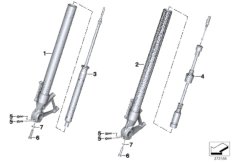 Подвижная трубка/амортизатор для BMW K54 R 1200 RS (0A05, 0A15) 0 (схема запасных частей)