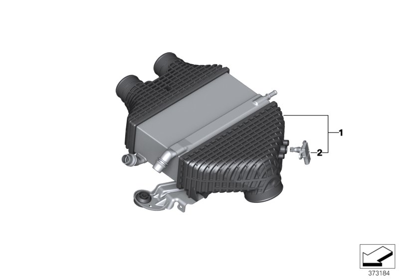 Охладитель наддувочного воздуха для BMW F80N M3 S55 (схема запчастей)