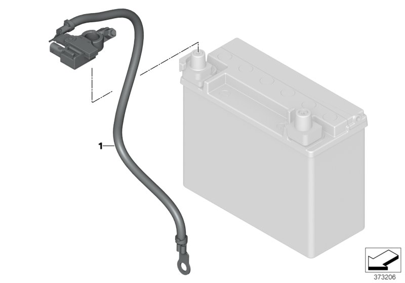 Провод батареи/кабель на массу для BMW I01 i3 60Ah IB1 (схема запчастей)
