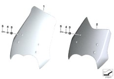 Ветрозащитный щиток для MOTO R131 G 650 GS 11 (0188,0189) 0 (схема запасных частей)