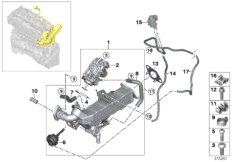 Система нейтрализации ОГ, охлаждение для BMW F25 X3 18d B47 (схема запасных частей)