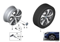 Л/с диск BMW турбинный дизайн 472 - 16' для BMW F46N 220d B47D (схема запасных частей)