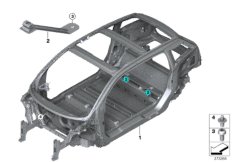 Каркас кузова для BMW I01N i3 120Ah IB1 (схема запасных частей)