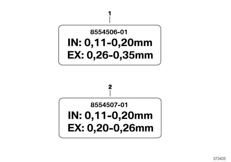 Шильдик зазора в клапанах для MOTO K47 S 1000 R (0D02, 0D12) 0 (схема запчастей)