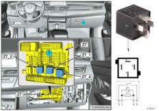 Реле контакта 30B Z7_1 для BMW F48N X1 18i B38C (схема запасных частей)