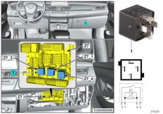 Реле контакт Z7_2 для BMW F48N X1 25dX B47E (схема запасных частей)