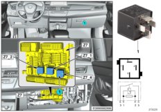Реле контакта 30B Z7_4 для BMW F48 X1 16d B37 (схема запасных частей)