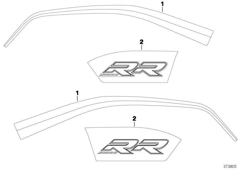 Украшение и надпись для BMW K46 S 1000 RR 12 (0524,0534) 0 (схема запчастей)