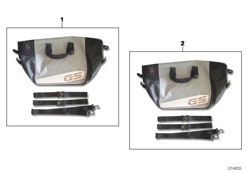Внутренняя сумка д.алюм.кофр/топкейс для BMW K51 R 1200 GS Adve. (0A02, 0A12) 0 (схема запчастей)