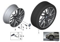 Л/с диск BMW турбинный дизайн 487 - 19' для BMW F46 218i B38 (схема запасных частей)