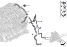 Топливопроводы/элементы крепления для BMW F34N 325d B47 (схема запасных частей)