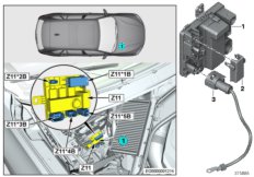 Встроенный модуль питания Z11 для BMW F15 X5 28iX N20 (схема запасных частей)