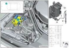 Встроенный модуль питания Z11 для BMW F07N 550iX 4.4 N63N (схема запасных частей)