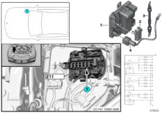 Встроенный модуль питания Z11 для BMW F12N 640i N55 (схема запасных частей)