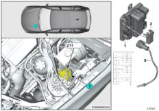 Встроенный модуль питания Z11 для BMW F26 X4 20iX N20 (схема запасных частей)