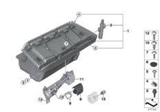 вещевой ящик для BMW I01N i3s 120Ah Rex XB4 (схема запасных частей)