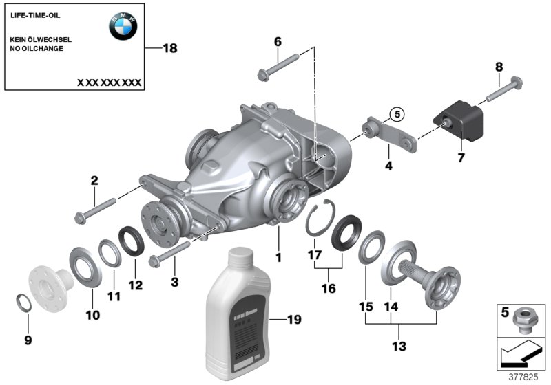 DIfferenziale - Ricambi Usati для BMW E92N 325xi N52N (схема запчастей)