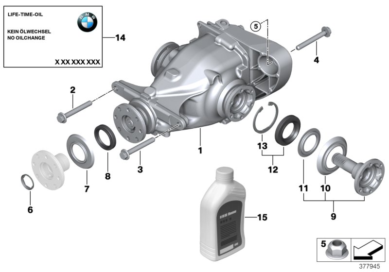 DIfferenziale - Ricambi Usati для BMW E90 318d N47 (схема запчастей)