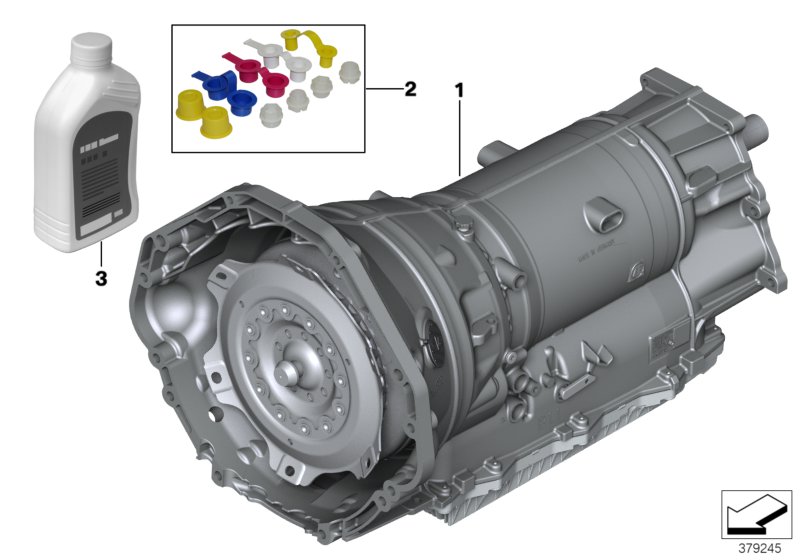 АКПП GA8HP75Z - привод на все колеса для BMW F16 X6 50iX 4.0 N63N (схема запчастей)