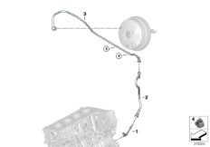 Вакуумный трубопр.усилителя тормозов для BMW F25 X3 20dX B47 (схема запасных частей)