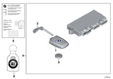 Дистанционное радиоуправление для BMW F13N 640iX N55 (схема запасных частей)