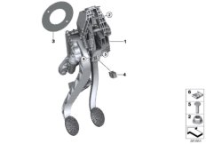 Педальный механизм для а/м с МКПП для BMW F45 220d B47 (схема запасных частей)