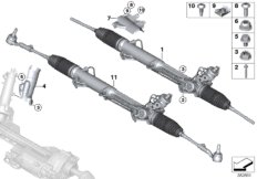 Рулевой механизм с гидроусилителем для BMW E93N 320d N47N (схема запасных частей)